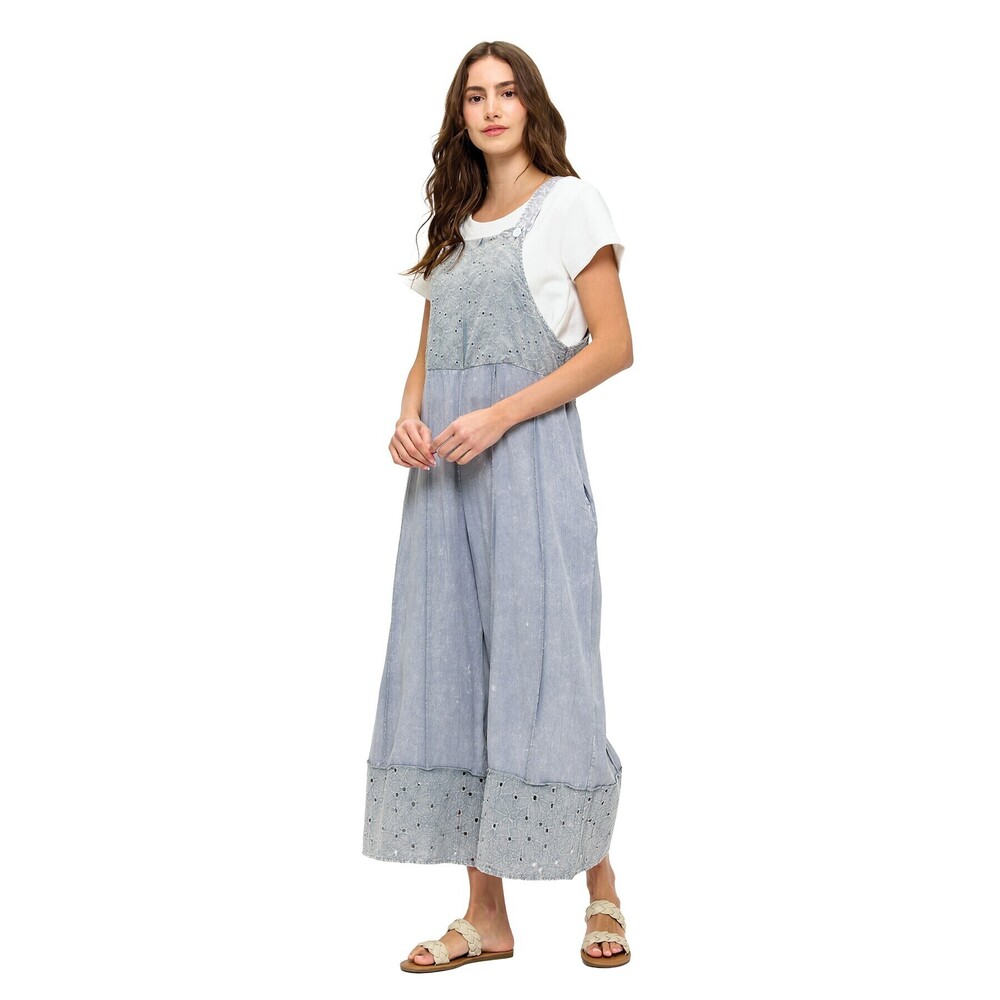 26367 GG Yak & Yeti Boho Patchwork Overall Razor Cut Lace Various Sizes - Picture 2 of 3